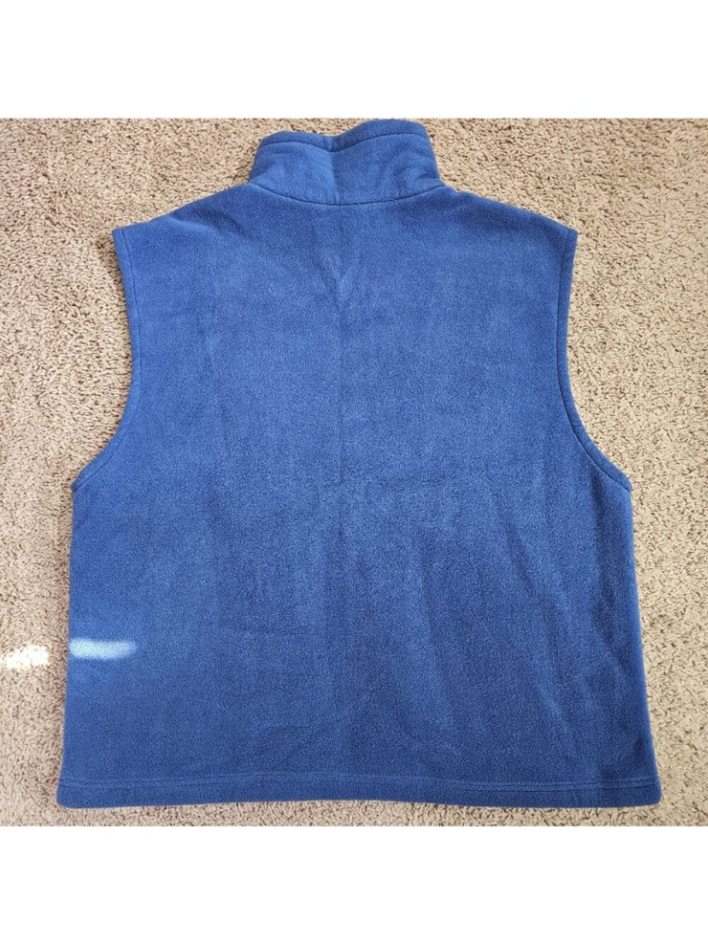 Columbia Cathedral Peak Fleece Vest Mens XL BLue Full Zip Pockets WM1480 - Picture 4 of 9